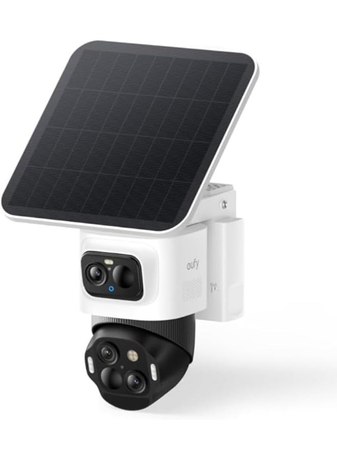 eufy Security eufyCam S4, Solar Security Camera Wireless Outdoor, Triple-Lens Bullet-PTZ Cam, 4K UHD, 360° Pan and Tilt, Auto Track, 8× Hybrid Zoom, Colour Night Vision, Compatible with HomeBase S380 - Image 1